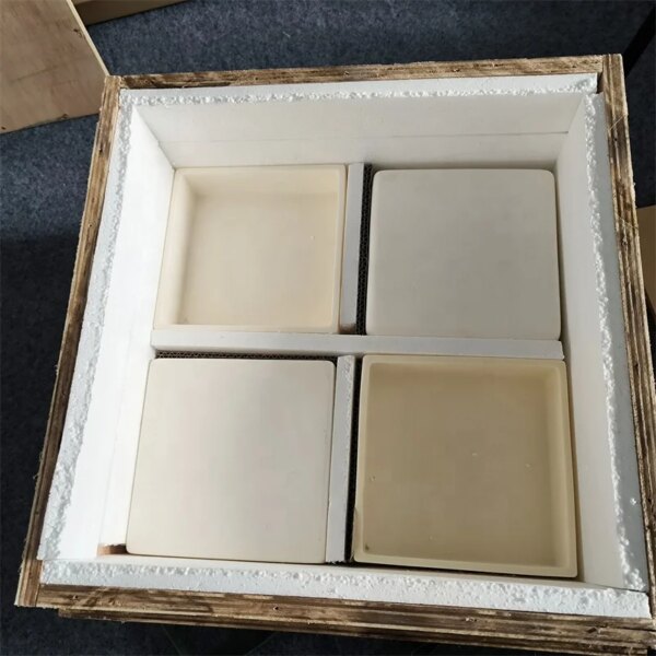 160*160*50mm 99% Alumina Ceramic Sagger Rectangular Crucible Al2o3 Tray For Melting - Image 6