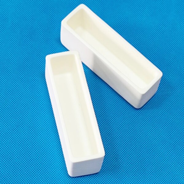 2-Head Rounded Alumina Boat Crucibles - Image 3