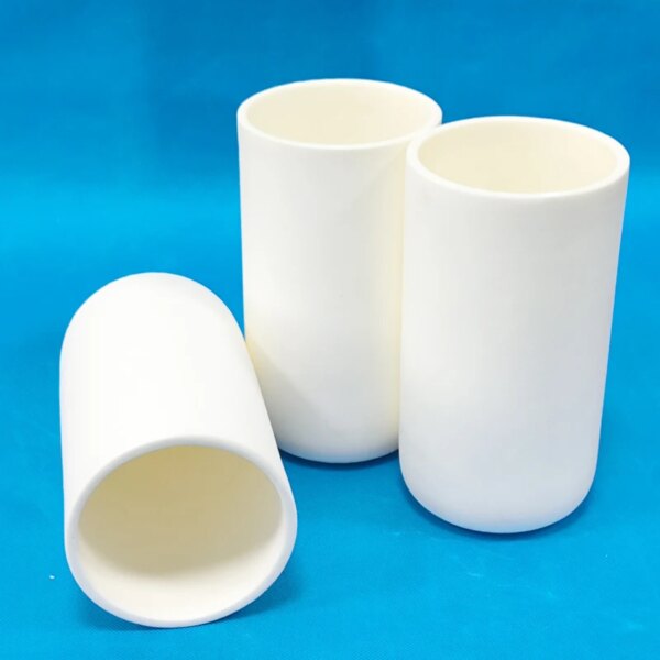 99% Alumina Cylindrical Crucibles With - Image 3