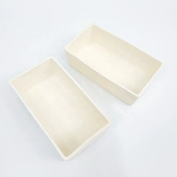 Aluminum Oxide Ceramic Porcelain Pottery Square Boat Crucible - Image 3