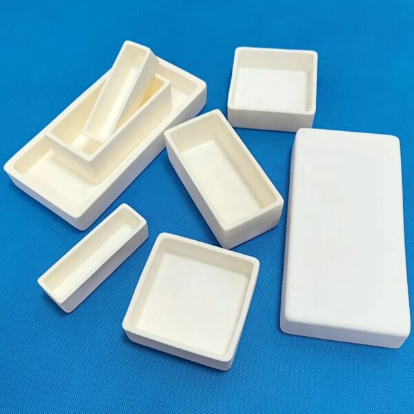 Ceramic Alumina Boat Crucible Low Thermal Expansion Industrial Alumina Rectangular Crucible Boat - Image 3