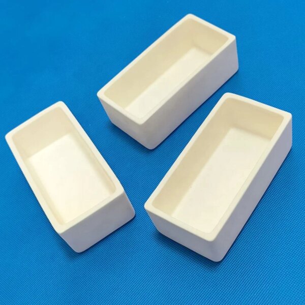 Ceramic Alumina Boat Crucible Low Thermal Expansion Industrial Alumina Rectangular Crucible Boat - Image 4