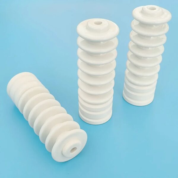 Customized Glazed 95% Alumina Ceramic Parts Al2o3 Insulator With Hole - Image 3