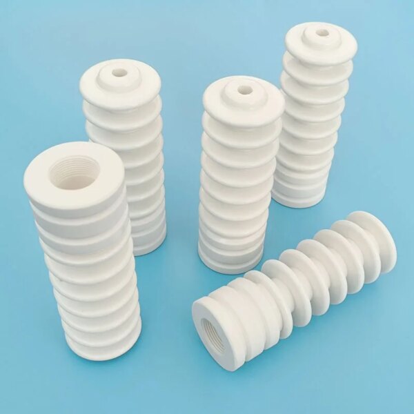 Customized Glazed 95% Alumina Ceramic Parts Al2o3 Insulator With Hole - Image 4