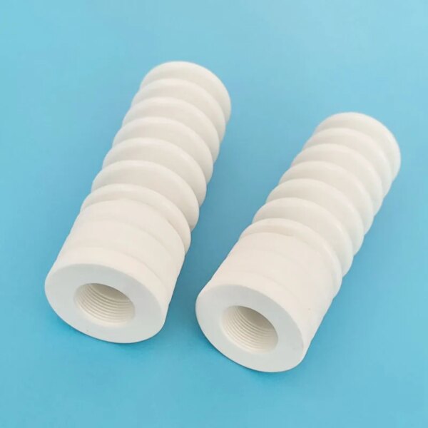 Customized Glazed 95% Alumina Ceramic Parts Al2o3 Insulator With Hole - Image 2