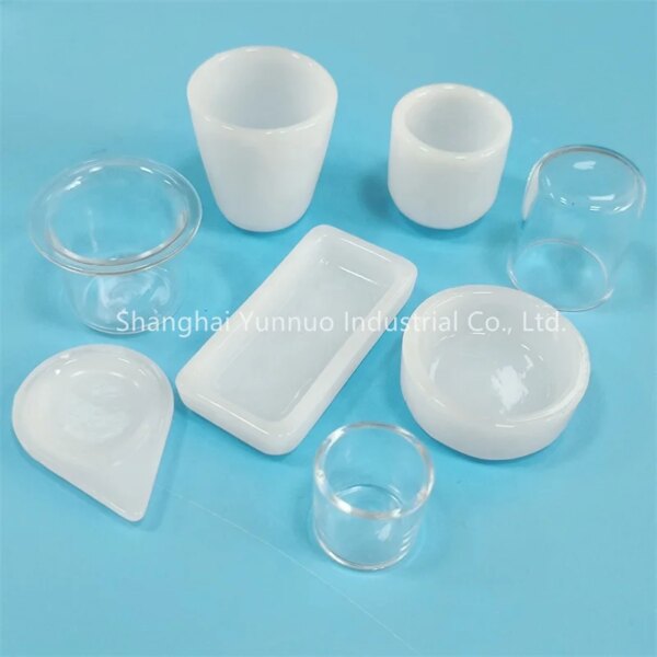 High Purity Opaque Quartz Crucible Milk White Ceramic Sagger box Quartz Boat for Melting - Image 3