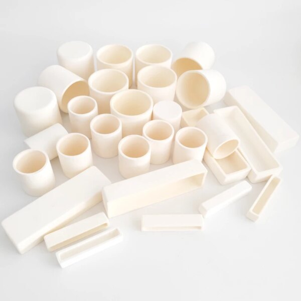 High Purity Rectangular 95% 99%  Al2o3 Alumina Aluminium Oxide Ceramic Crucible Boats for Lab Melting - Image 2