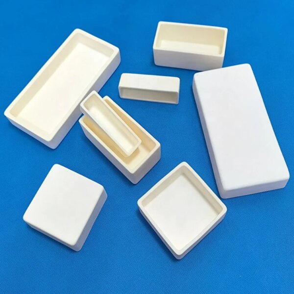 Lab Rectangular Boat Crucible AL2O3 Tray for Sintering - Image 4