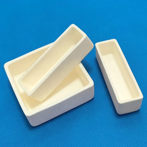Lab Rectangular Boat Crucible AL2O3 Tray for Sintering - Image 5