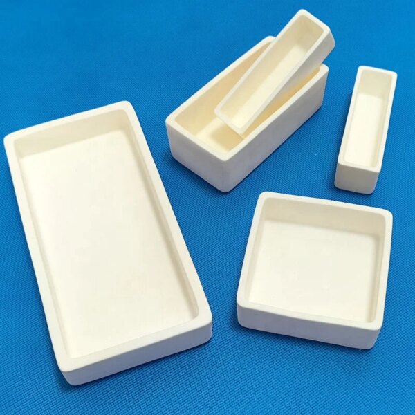 Lab Rectangular Boat Crucible AL2O3 Tray for Sintering - Image 6