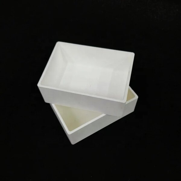 MgO Ceramic Magnesium Oxide Ceramic Rectangular Crucible Boat for Lab - Image 2