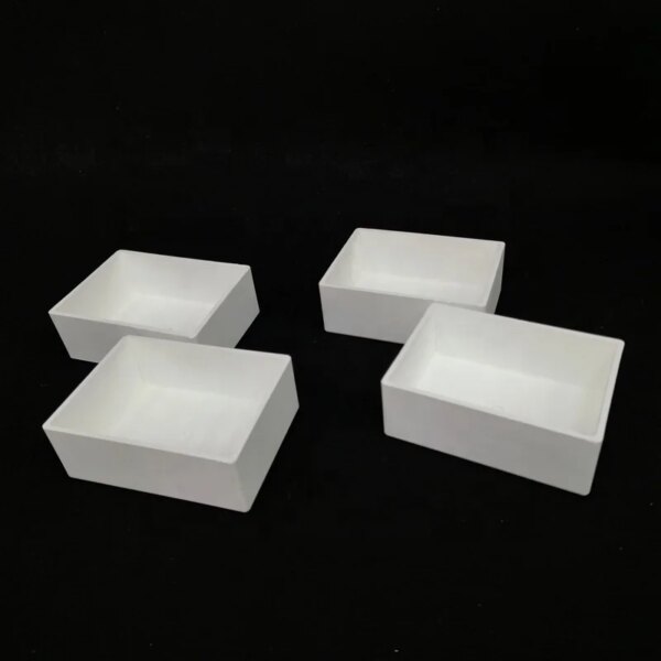 MgO Ceramic Magnesium Oxide Ceramic Rectangular Crucible Boat for Lab - Image 4