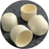 OD55mm H45mm 99% Alumina Ceramic Melting Crucible Al2o3 Boat Cup For Electrical Appliance