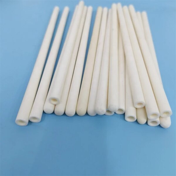 One End Closed Alumina Ceramic Thermocouple Protection Tubes - Image 2
