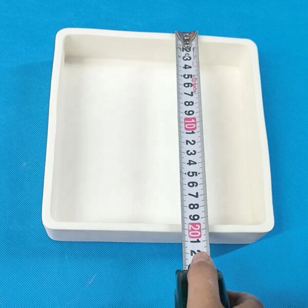 Professional Refractory Square Ceramic Sagger Crucible and Saggar Box 200*200*50mm for Sintering - Image 4