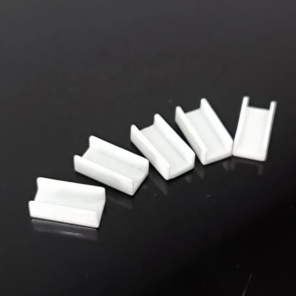 White 95% Al2O3 Aluminum Oxide U-shaped Ceramic Parts Lapping Surface Ceramic Crucible Boat - Image 4